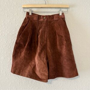Vintage Brown High Waist Women Shorts